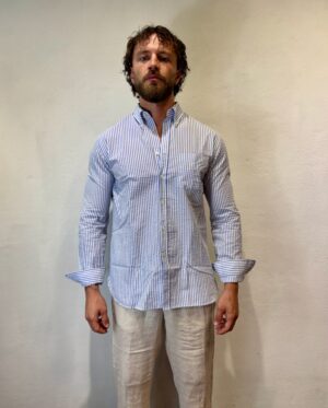 KANGRA - POLO SCOLLO V BLU XACUS – GESSATO B.D. CELESTE