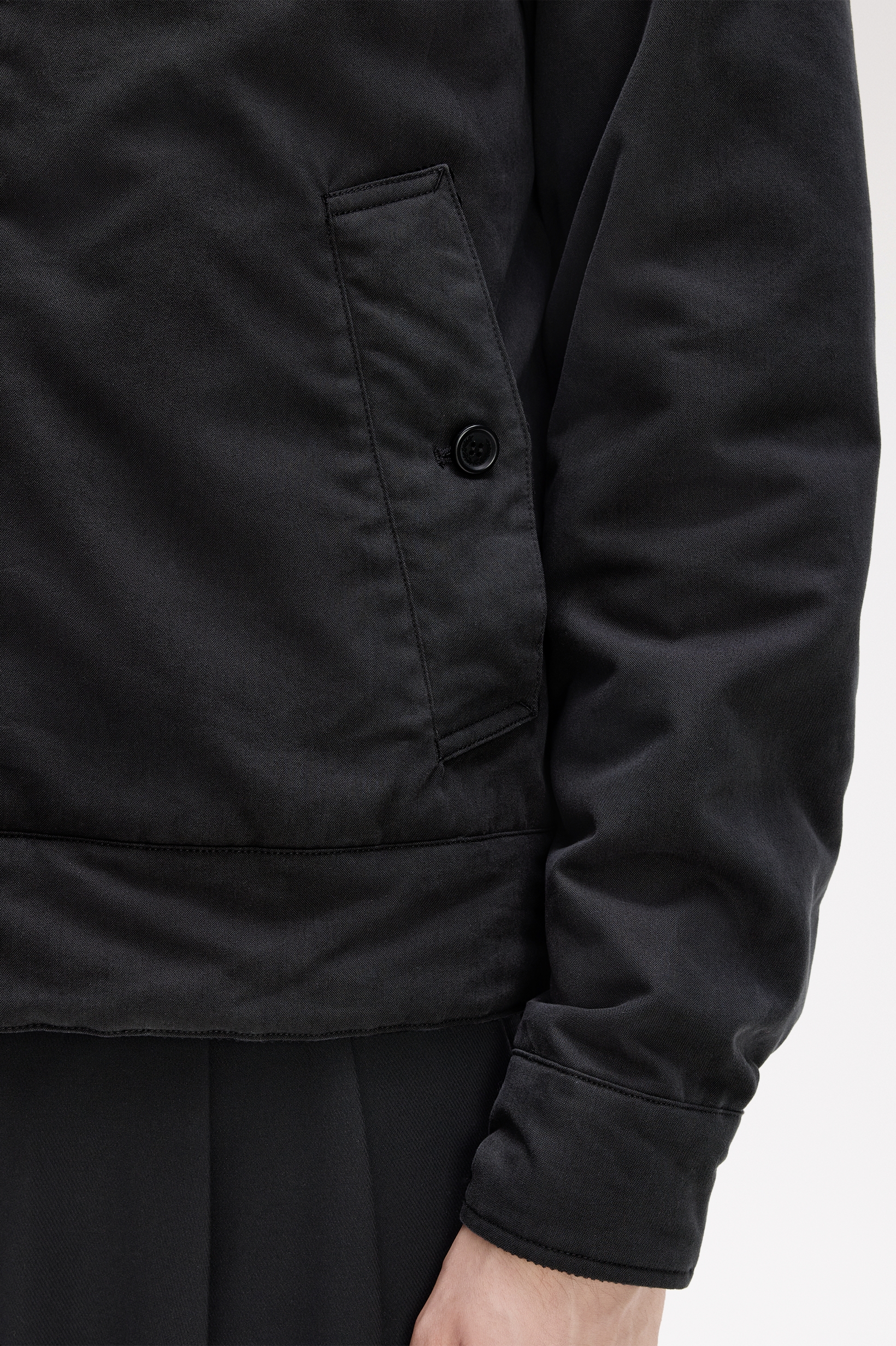 FRED PERRY - BOMBER COLLO VELLUTO NERO FRED PERRY – BOMBER COLLO VELLUTO NERO