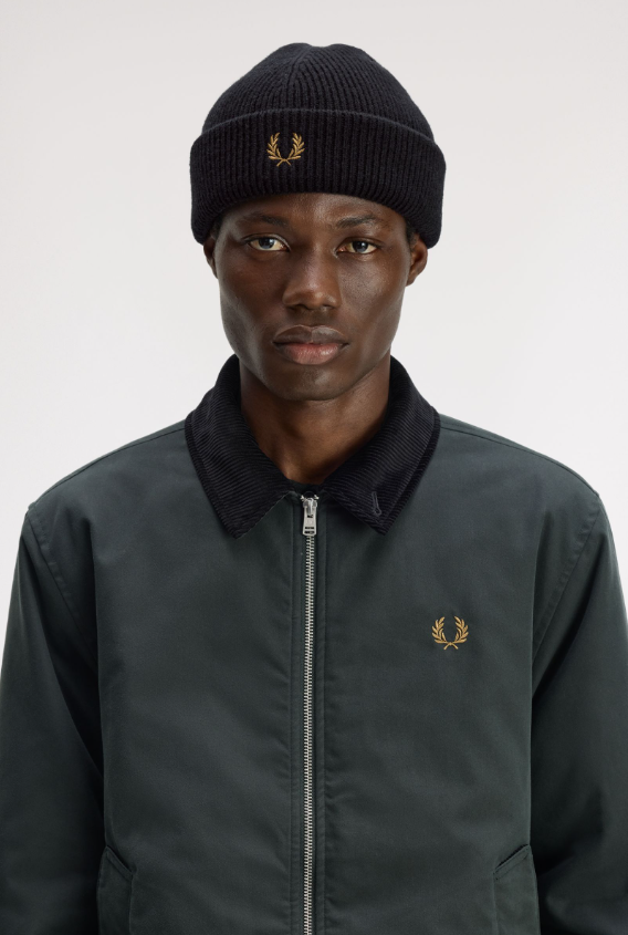 FRED PERRY - CAPPELLO LANA NERO FRED PERRY – CAPPELLO LANA NERO