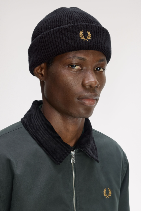FRED PERRY - CAPPELLO LANA NERO FRED PERRY – CAPPELLO LANA NERO