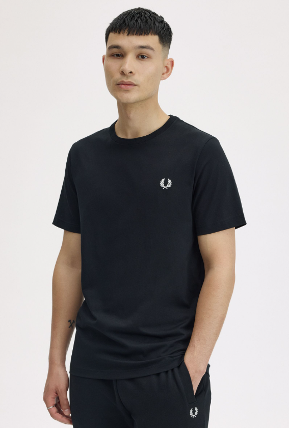 FRED PERRY - T-SHIRT BASIC NERO FRED PERRY – T-SHIRT BASIC NERO