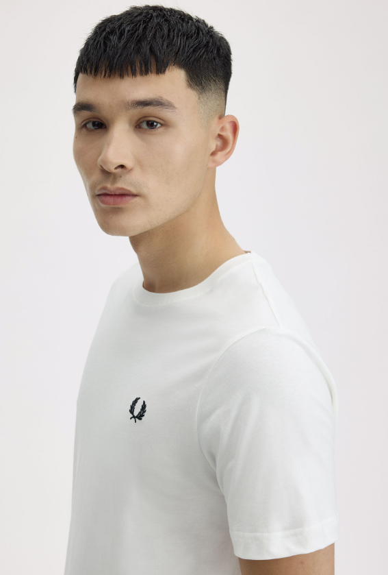 FRED PERRY - T-SHIRT BASIC BIANCO FRED PERRY – T-SHIRT BASIC BIANCO