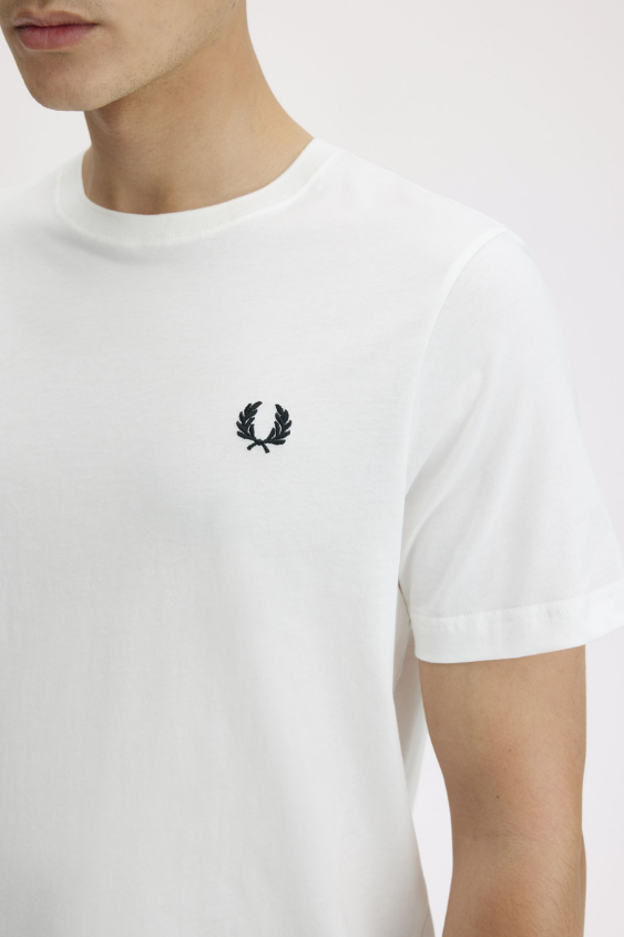 FRED PERRY - T-SHIRT BASIC BIANCO FRED PERRY – T-SHIRT BASIC BIANCO