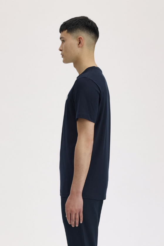 FRED PERRY - T-SHIRT BASIC BLU FRED PERRY – T-SHIRT BASIC BLU