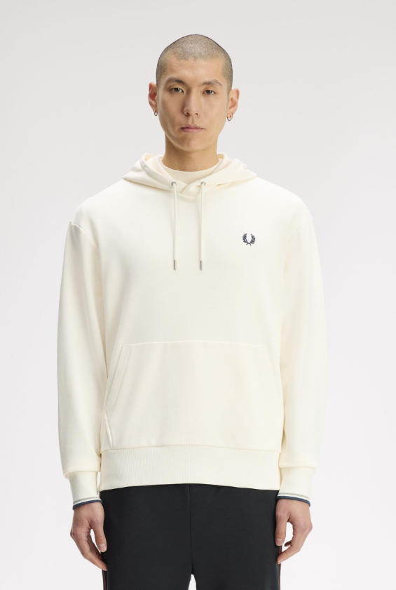 FRED PERRY - FELPA CAPPUCCIO PANNA FRED PERRY – FELPA CAPPUCCIO PANNA