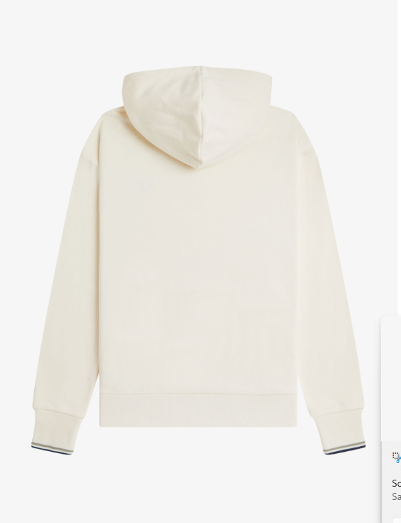 FRED PERRY - FELPA CAPPUCCIO PANNA FRED PERRY – FELPA CAPPUCCIO PANNA