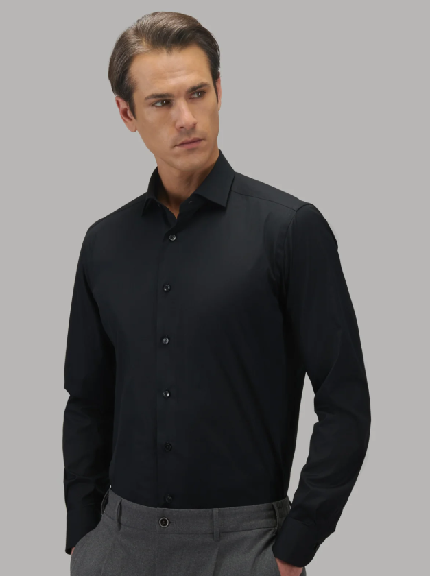 XACUS - CAMICIA STRETCH NERO XACUS – CAMICIA STRETCH NERO