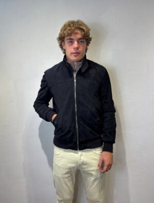 FRED PERRY - PADDED JACKET BLU BLUSOTTO – BOMEBR ZIP BLU
