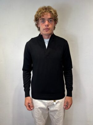 DIKTAT – MEZZA ZIP MERINOS NERO