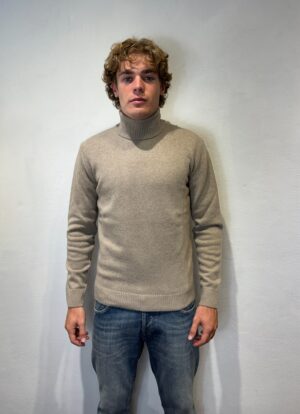 PAUL SMITH - SNEAKERS PELLE BIANCO DUMAR – COLLO ALTO 2 FILI SABBIA