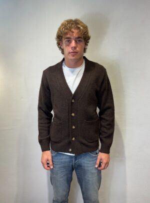 EN AVANCE – CARDIGAN MULINE CIOCCOLATO