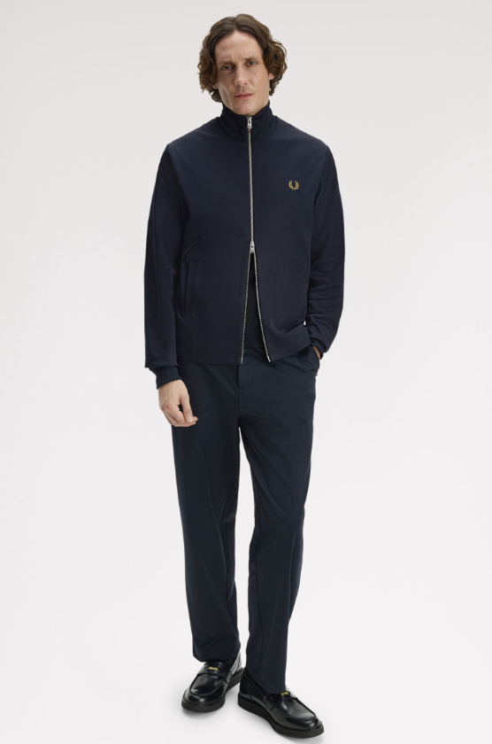 FRED PERRY - FELPA ZIP BLU FRED PERRY – FELPA ZIP BLU
