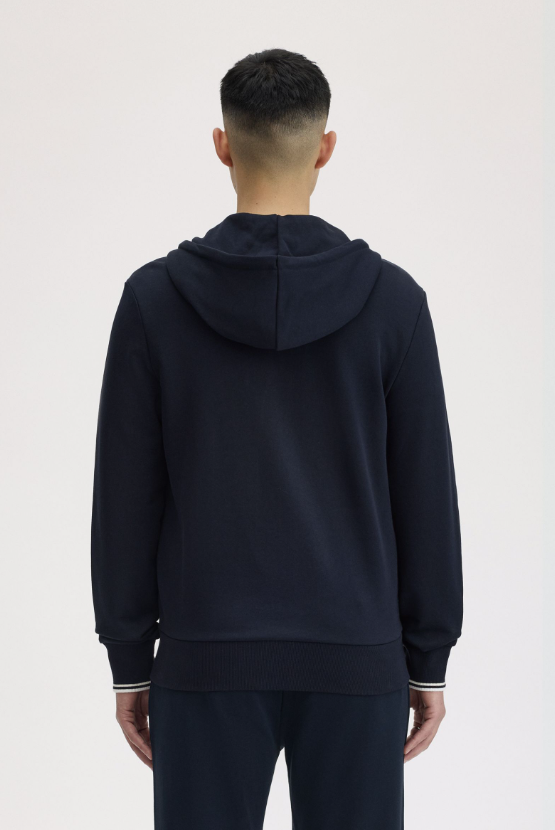 FRED PERRY - FULL ZIP CAPPUCCIO BLU FRED PERRY – FULL ZIP CAPPUCCIO BLU