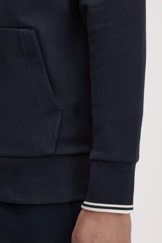 FRED PERRY - FULL ZIP CAPPUCCIO BLU FRED PERRY – FULL ZIP CAPPUCCIO BLU