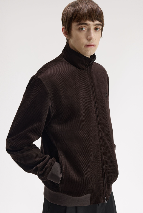 FRED PERRY - BOMBER VELLUTO MORO FRED PERRY – BOMBER VELLUTO MORO