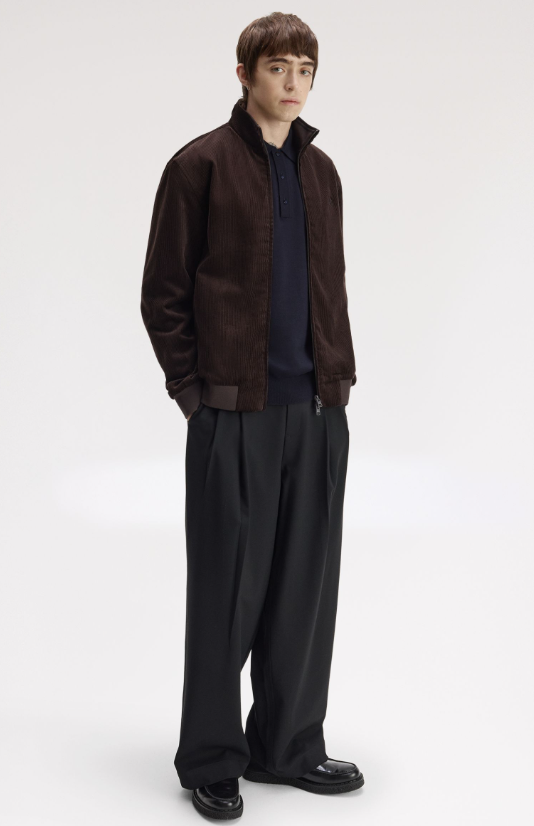 FRED PERRY - BOMBER VELLUTO MORO FRED PERRY – BOMBER VELLUTO MORO