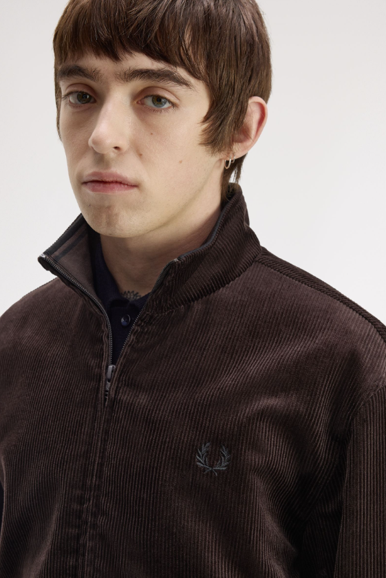 FRED PERRY - BOMBER VELLUTO MORO FRED PERRY – BOMBER VELLUTO MORO