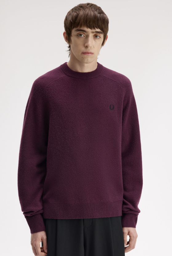 FRED PERRY - GIROCOLLO LANA BORDEAUX FRED PERRY – GIROCOLLO LANA BORDEAUX