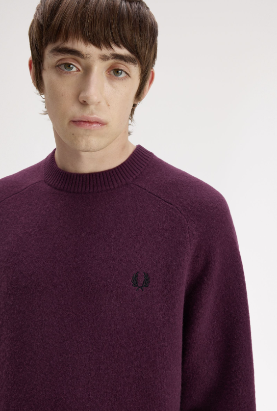 FRED PERRY - GIROCOLLO LANA BORDEAUX FRED PERRY – GIROCOLLO LANA BORDEAUX