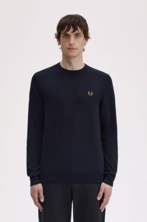 FRED PERRY – GIROCOLLO MERINOS BLU