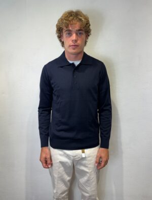 PAOLO PECORA MILANO – POLO MERINOS BLU