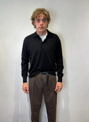 PAOLO PECORA MILANO – POLO OVER M/L NERO