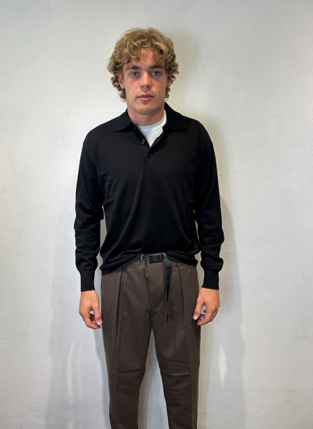 PAOLO PECORA MILANO - POLO OVER M/L NERO PAOLO PECORA MILANO – POLO OVER M/L NERO
