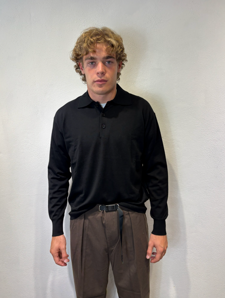PAOLO PECORA MILANO - POLO OVER M/L NERO PAOLO PECORA MILANO – POLO OVER M/L NERO