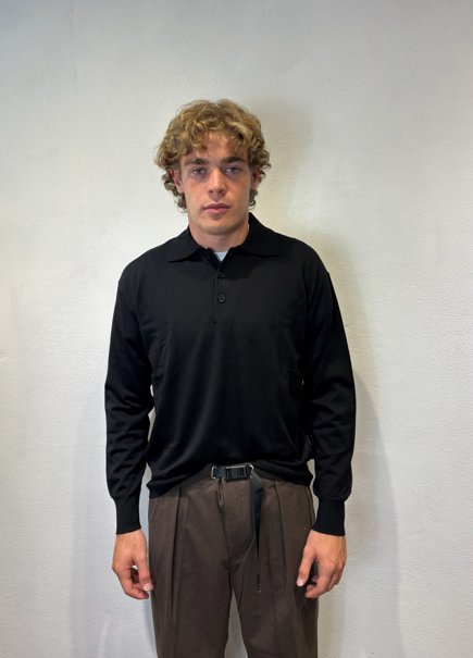 PAOLO PECORA MILANO - POLO OVER M/L NERO PAOLO PECORA MILANO – POLO OVER M/L NERO