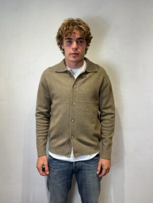 PAOLO PECORA MILANO - GIROCOLLO F16 NERO PAOLO PECORA MILANO – OVERSHIRT ALPACA NATURALE