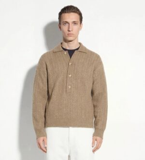 PAOLO PECORA MILANO – POLO ALPACA LAVORATO CEREALE