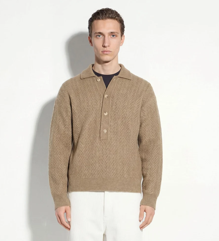 PAOLO PECORA MILANO - POLO ALPACA LAVORATO CEREALE PAOLO PECORA MILANO – POLO ALPACA LAVORATO CEREALE