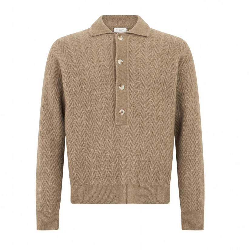 PAOLO PECORA MILANO - POLO ALPACA LAVORATO CEREALE PAOLO PECORA MILANO – POLO ALPACA LAVORATO CEREALE