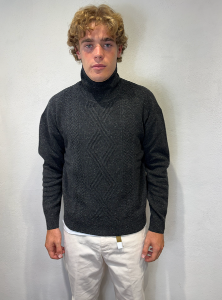 PAOLO PECORA MILANO - COLLO ALTO BOTTONI GRIGIO PAOLO PECORA MILANO – COLLO ALTO BOTTONI GRIGIO