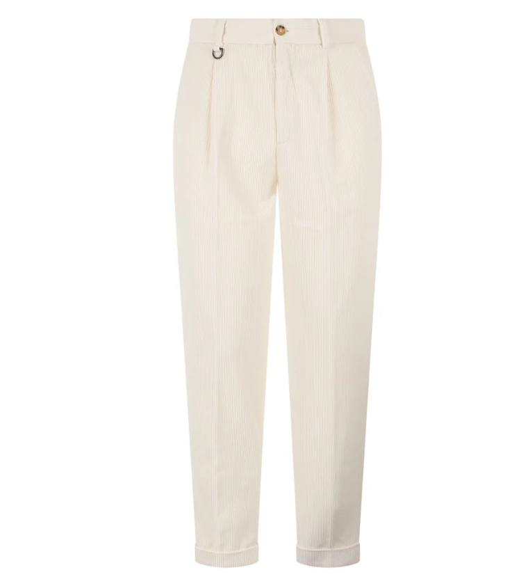 PAOLO PECORA MILANO - PANTALONE VELLUTO PANNA PAOLO PECORA MILANO – PANTALONE VELLUTO PANNA