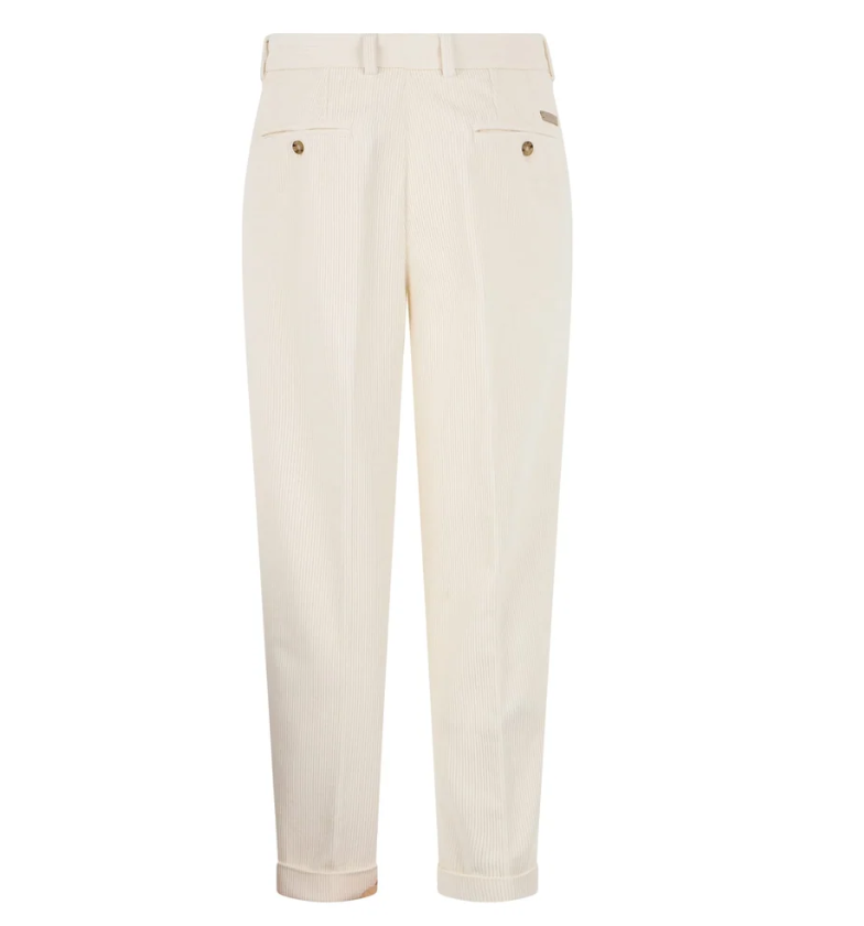 PAOLO PECORA MILANO - PANTALONE VELLUTO PANNA PAOLO PECORA MILANO – PANTALONE VELLUTO PANNA
