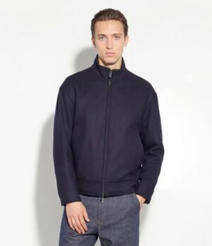 QB24 - PANTALONE LINO SEUL NOCCIOLA PAOLO PECORA MILANO – GIUBBOTTO PANNO LANA BLU