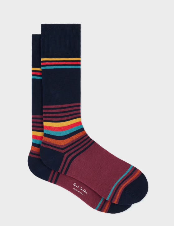PAUL SMITH - CALZA BI STRIPES BLU PAUL SMITH – CALZA BI STRIPES BLU