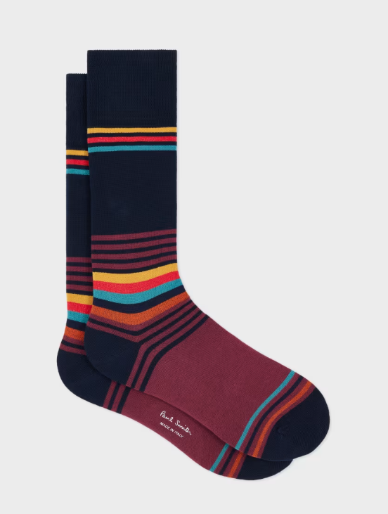 PAUL SMITH - CALZA BI STRIPES BLU PAUL SMITH – CALZA BI STRIPES BLU