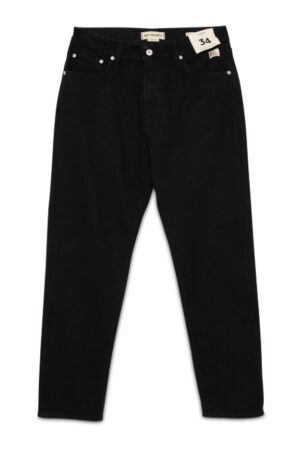 QB24 - PANTALONE LINO SEUL NOCCIOLA ROY ROGERS – JEANS CARROT FIT DENIM NERO