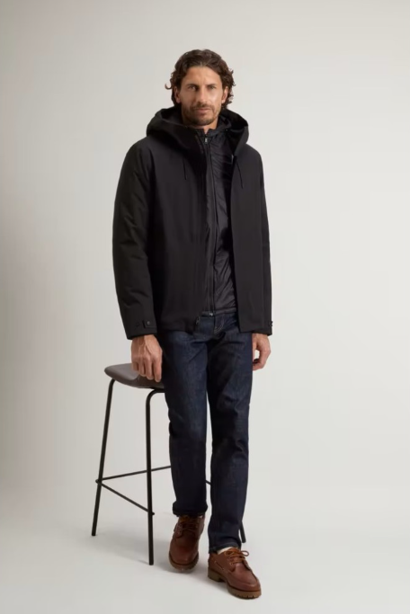 WOOLRICH - PARKA BARROW SHELL NERO WOOLRICH – PARKA BARROW SHELL NERO