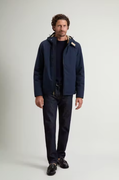 WOOLRICH - PARKA COTONE CORTO BLU WOOLRICH – PARKA COTONE CORTO BLU