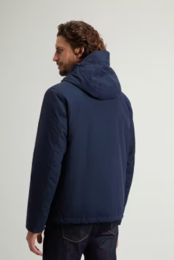 WOOLRICH - PARKA COTONE CORTO BLU WOOLRICH – PARKA COTONE CORTO BLU