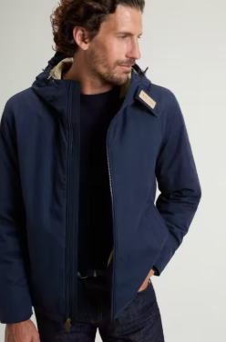 WOOLRICH - PARKA COTONE CORTO BLU WOOLRICH – PARKA COTONE CORTO BLU