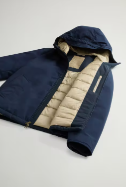 WOOLRICH - PARKA COTONE CORTO BLU WOOLRICH – PARKA COTONE CORTO BLU