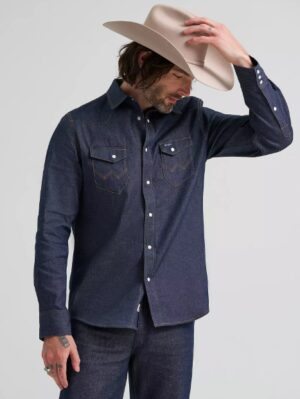 PAUL SMITH - SNEAKERS PELLE BIANCO WRANGLER – TEXANA INDIGO DENIM